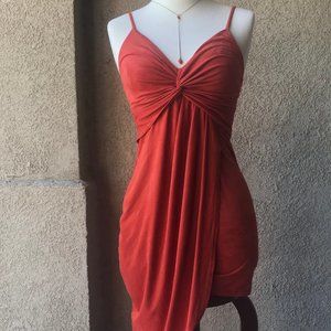 Bright Orange color Party Dress